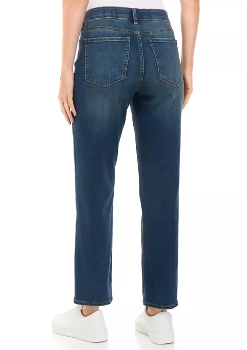 New 👏 Wonderly 👩 Women's Mid Rise Straight 👖 Jeans - Short 🛒 4 New 👏 Wonderly 👩 Women's Mid Rise Straight 👖 Jeans - Short 🛒 - Image 2