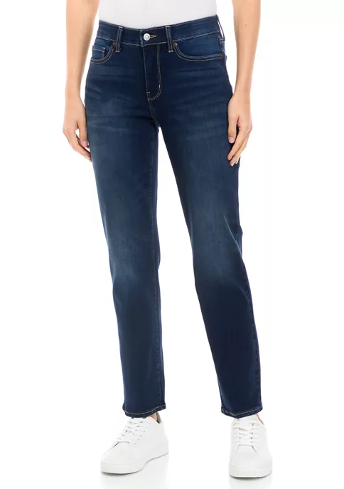 New 👏 Wonderly 👩 Women's Mid Rise Straight 👖 Jeans - Short 🛒 6 New 👏 Wonderly 👩 Women's Mid Rise Straight 👖 Jeans - Short 🛒 - Image 4