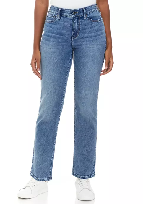 New 👏 Wonderly 👩 Women's Mid Rise Straight 👖 Jeans - Short 🛒 7 New 👏 Wonderly 👩 Women's Mid Rise Straight 👖 Jeans - Short 🛒 - Image 5
