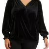 Outlet ❤️ Wonderly Plus Size Shirred Sleeve Wrap Top 🎉 1 Outlet ❤️ Wonderly Plus Size Shirred Sleeve Wrap Top 🎉 -Wonderly Shop Belk 389