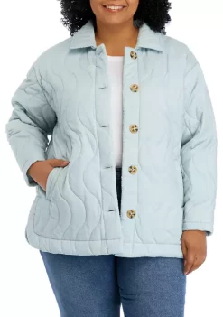 Best Sale ✨ Wonderly Plus Size Long Sleeve Quilted Jacket 🔥