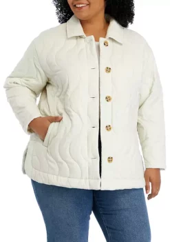 Best Sale ✨ Wonderly Plus Size Long Sleeve Quilted Jacket 🔥 -Wonderly Shop Belk 403