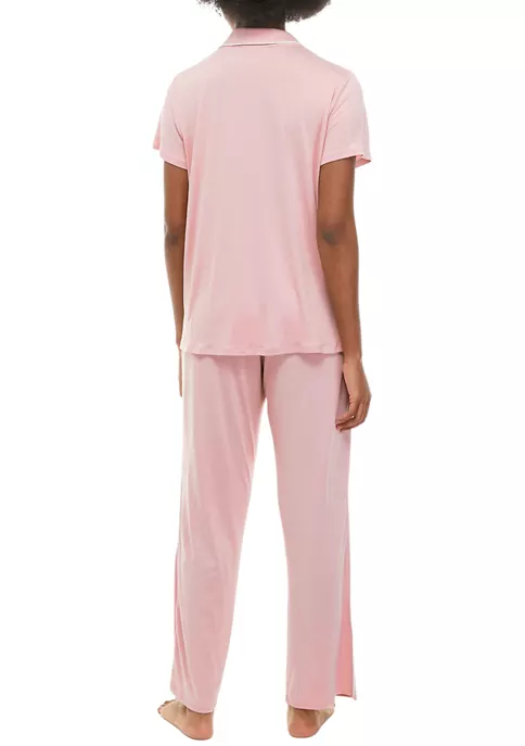 Discount ❤️ Wonderly Lush Short Sleeve Notch Collar Pajama Set 🧨 4 Discount ❤️ Wonderly Lush Short Sleeve Notch Collar Pajama Set 🧨 - Image 2