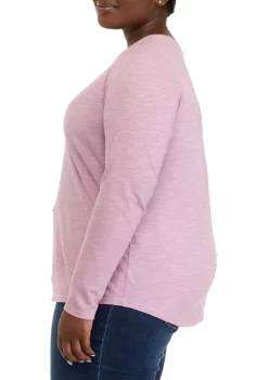 Budget 🔥 Wonderly Plus Size Long Sleeve Crew Neck Solid T-Shirt 🥰 12 Budget 🔥 Wonderly Plus Size Long Sleeve Crew Neck Solid T-Shirt 🥰 -Wonderly Shop Belk 458