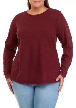 Budget 🔥 Wonderly Plus Size Long Sleeve Crew Neck Solid T-Shirt 🥰 15 Budget 🔥 Wonderly Plus Size Long Sleeve Crew Neck Solid T-Shirt 🥰 -Wonderly Shop Belk 461