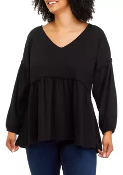 Best deal 🤩 Wonderly Plus Size Slouchy V-Neck Top ⭐