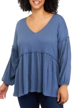 Best deal 🤩 Wonderly Plus Size Slouchy V-Neck Top ⭐ -Wonderly Shop Belk 505
