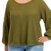 Top 10 🛒 Wonderly Plus Size Long Sleeve Waffle Knit Top 💯