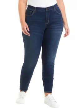 Promo 🛒 Wonderly Plus Size Curvy Fit Skinny 👖 Jeans 👍 -Wonderly Shop Belk 515