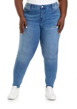 Promo 🛒 Wonderly Plus Size Curvy Fit Skinny 👖 Jeans 👍 -Wonderly Shop Belk 516