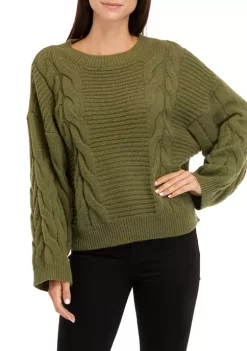 Flash Sale 🛒 Wonderly 👩 Women's Chunky Ribbed Cable Knit Sweater 😀