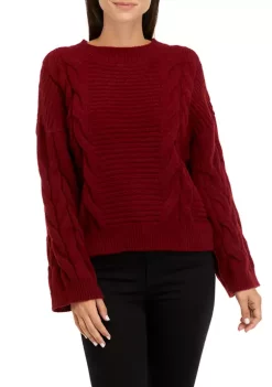 Flash Sale 🛒 Wonderly 👩 Women's Chunky Ribbed Cable Knit Sweater 😀 -Wonderly Shop Belk 532