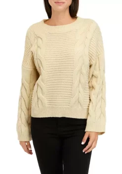 Flash Sale 🛒 Wonderly 👩 Women's Chunky Ribbed Cable Knit Sweater 😀 -Wonderly Shop Belk 533