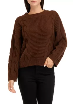 Flash Sale 🛒 Wonderly 👩 Women's Chunky Ribbed Cable Knit Sweater 😀 -Wonderly Shop Belk 535