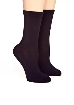 Buy 🔔 Wonderly Solid Flat Knit 2 Pack of 🧦 Socks 👏 -Wonderly Shop Belk 581