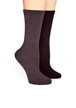 Buy 🔔 Wonderly Solid Flat Knit 2 Pack of 🧦 Socks 👏 -Wonderly Shop Belk 582