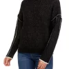 Deals ✨ Wonderly 👩 Women's Raw Edge Mock Neck Sweater 👏