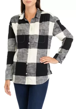 Promo 🛒 Wonderly 👩 Women's Long Sleeve Boyfriend 👚 Shirt ✨