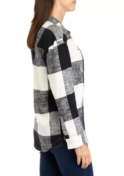 Promo 🛒 Wonderly 👩 Women's Long Sleeve Boyfriend 👚 Shirt ✨ -Wonderly Shop Belk 62