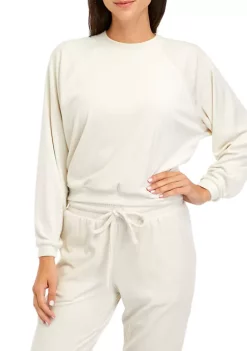 Budget 🤩 Wonderly 👩 Women's Long Sleeve Washed Velour Sweatshirt ❤️ -Wonderly Shop Belk 621