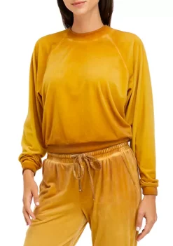 Budget 🤩 Wonderly 👩 Women's Long Sleeve Washed Velour Sweatshirt ❤️ -Wonderly Shop Belk 623