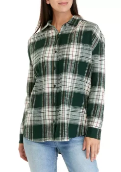 Promo 🛒 Wonderly 👩 Women's Long Sleeve Boyfriend 👚 Shirt ✨ -Wonderly Shop Belk 63
