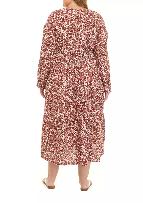 New 🔥 Wonderly Plus Size Long Sleeve V-Neck Maxi 👗 Dress 😍 4 New 🔥 Wonderly Plus Size Long Sleeve V-Neck Maxi 👗 Dress 😍 - Image 2