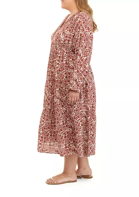 New 🔥 Wonderly Plus Size Long Sleeve V-Neck Maxi 👗 Dress 😍 5 New 🔥 Wonderly Plus Size Long Sleeve V-Neck Maxi 👗 Dress 😍 - Image 3