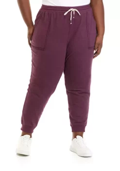 New 🛒 Wonderly Studio Plus Size Pull On French Terry Joggers 👏 -Wonderly Shop Belk 644