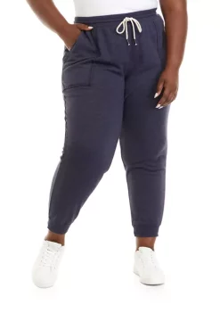New 🛒 Wonderly Studio Plus Size Pull On French Terry Joggers 👏 -Wonderly Shop Belk 645