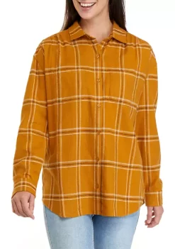 Promo 🛒 Wonderly 👩 Women's Long Sleeve Boyfriend 👚 Shirt ✨ -Wonderly Shop Belk 65