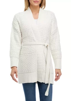 New 👍 Wonderly 👩 Women's Chenille Belted Cardigan 🎁 -Wonderly Shop Belk 654