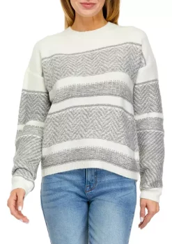 Promo 🌟 Wonderly 👩 Women's Chevron Stripe Sweater 🤩 -Wonderly Shop Belk 675