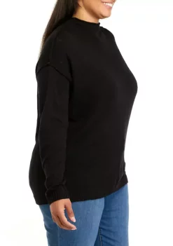 Promo 🔔 Wonderly Plus Size Funnel Neck Sweater 👍 -Wonderly Shop Belk 752