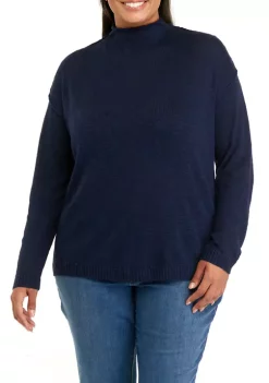 Promo 🔔 Wonderly Plus Size Funnel Neck Sweater 👍 -Wonderly Shop Belk 756