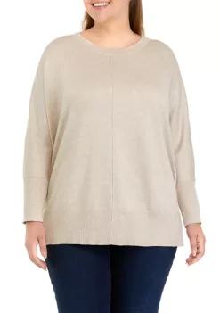 Top 10 🌟 Wonderly Plus Size Dolman Sleeve Crew Neck Sweater ⭐