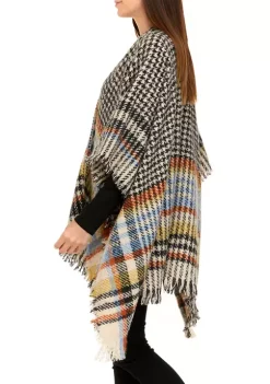 Coupon 🛒 Wonderly Houndstooth Plaid Topper ⭐ -Wonderly Shop Belk 788