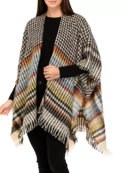 Coupon 🛒 Wonderly Houndstooth Plaid Topper ⭐ -Wonderly Shop Belk 789