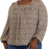 Top 10 🔥 Wonderly Plus Size Printed Airflow Square Neck Blouse 🛒 -Wonderly Shop Belk 803