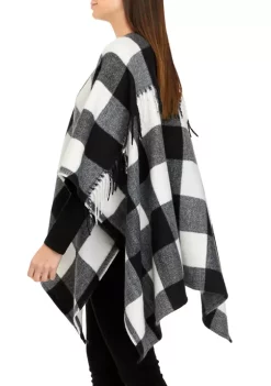 Promo 🌟 Wonderly Buffalo Plaid Fringe Topper ⭐ -Wonderly Shop Belk 824