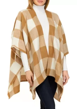 Promo 🌟 Wonderly Buffalo Plaid Fringe Topper ⭐ -Wonderly Shop Belk 825