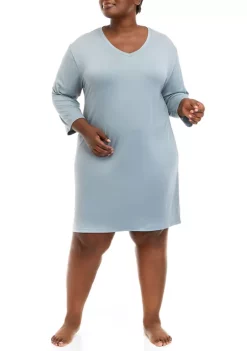 Budget ✔️ Wonderly Plus Size Lush 3/4 Sleeve Sleep 👚 Shirt 🛒 -Wonderly Shop Belk 839