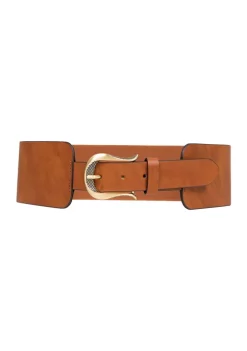 Outlet 👍 Wonderly 78 Millimeter Western Stretch Cognac Belt 👏