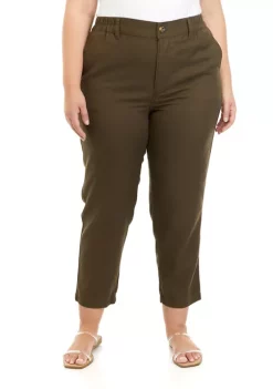 Coupon 🥰 Wonderly Plus Size Elastic Waist Utility Pants 😉 -Wonderly Shop Belk 897