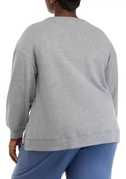 Top 10 ⌛ Wonderly Studio Plus Size French Terry Crew Neck Sweatshirt ⌛ -Wonderly Shop Belk 906