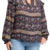 Promo 🧨 Wonderly Plus Size Printed Split Neck Woven Top ✔️ -Wonderly Shop Belk 920