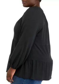 Flash Sale ⭐ Wonderly Plus Size Long Sleeve Smocked Tiered Tunic Top 🥰 8 Flash Sale ⭐ Wonderly Plus Size Long Sleeve Smocked Tiered Tunic Top 🥰 -Wonderly Shop Belk 975