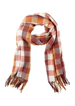 Hot Sale 😍 Wonderly Block Plaid Scarf ⌛ -Wonderly Shop Belk 997